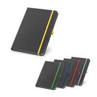 Caderno A5 em c.sintético com folhas pautadas - 93717